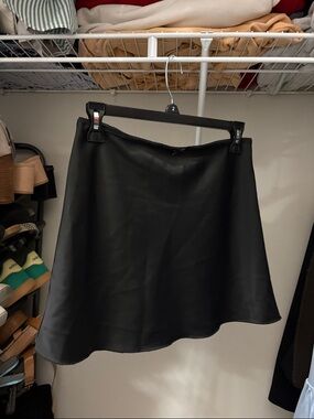 Black Satin Skirt